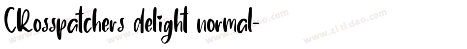 CRosspatchers delight normal字体转换